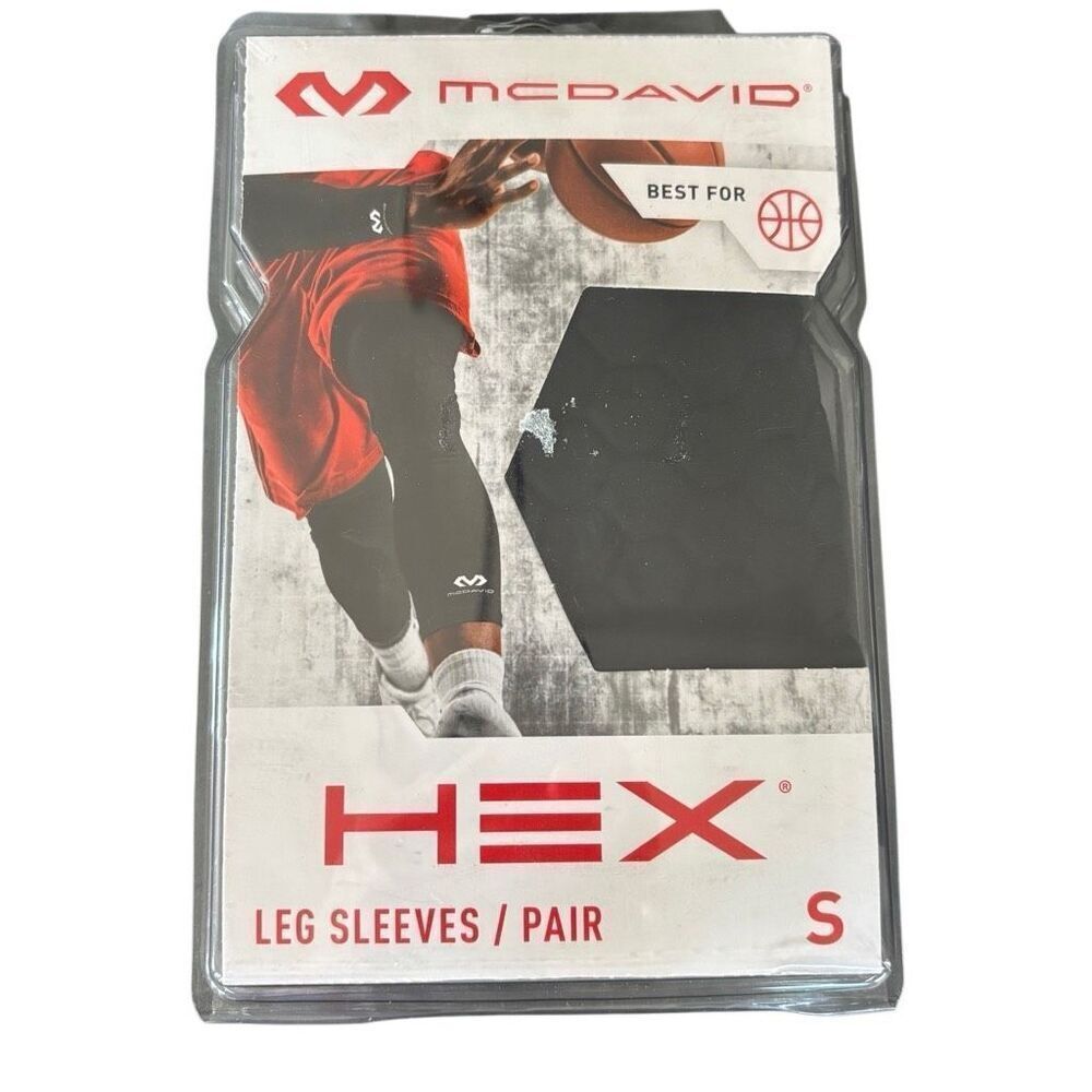 McDavid Hex Size Small Basketball Black Leg Sleeves *New*